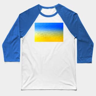 Ukraine yellow blue geometric mesh pattern Baseball T-Shirt